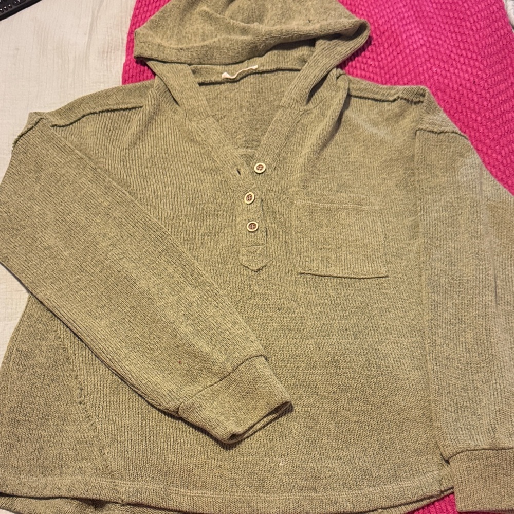 Olive Hooded Sweater